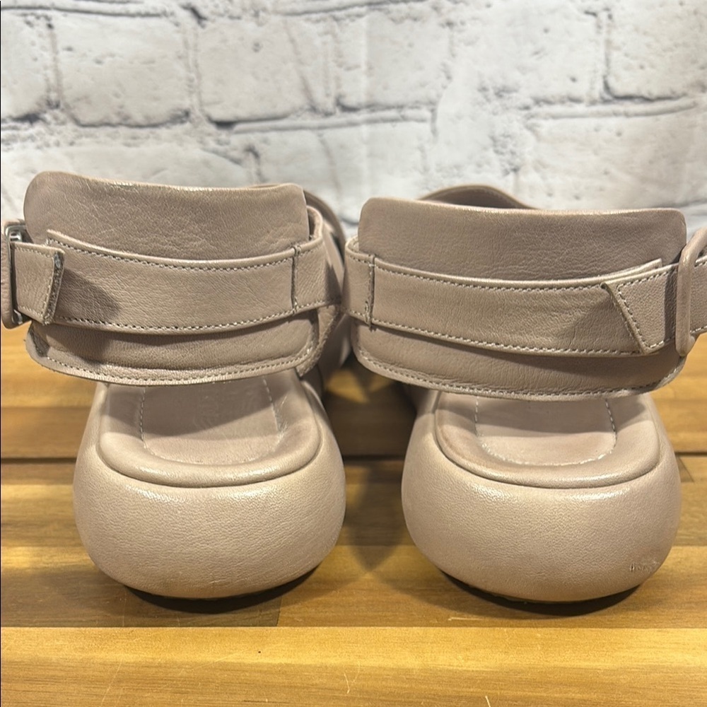 All Black Brand Taupe Sandals with Cushioned Sole and Crisscross Straps - Picture 6 of 14